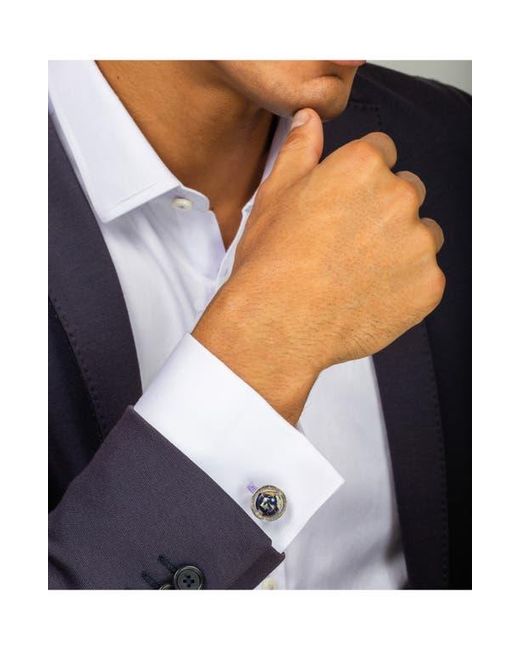 Tateossian Black 'Globe' Cuff Links for men