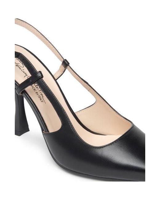 Nero Giardini Black Pointed Toe Slingback Pump