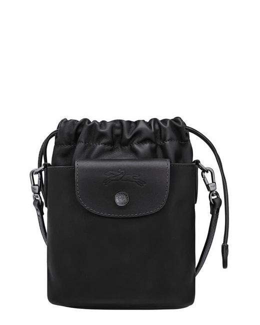 Longchamp Black Extra Small Le Pliage Xtra Leather Bucket Bag