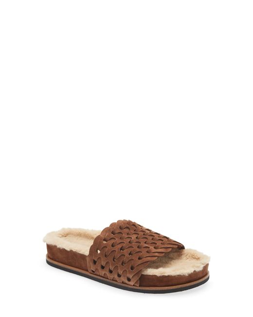 Rag & Bone Brown Bailey Faux Shearling Lined Slipper