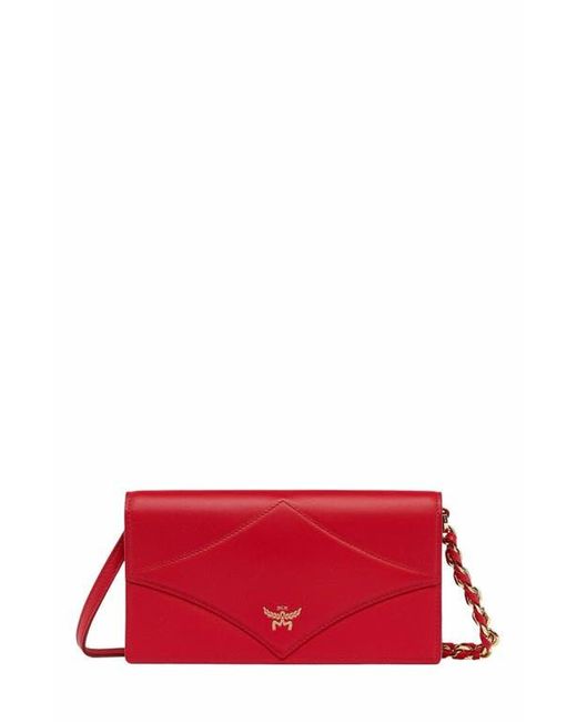 MCM Red Diamond Chain Wallet