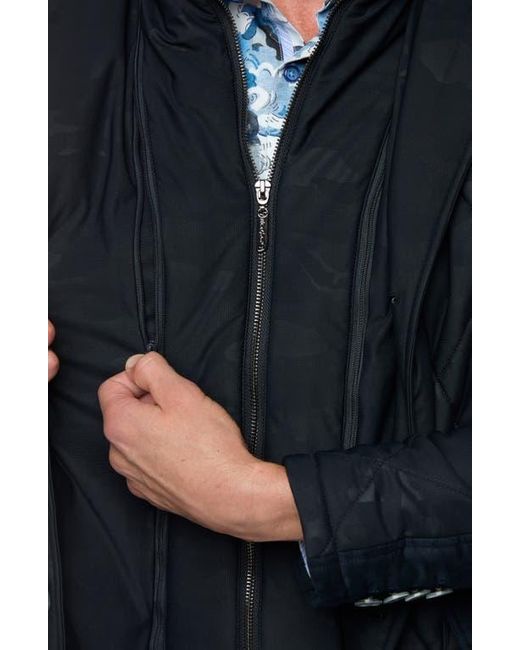 Robert Graham Black The Jetset V Quilted Nylon Jacket With Removable Bib for men