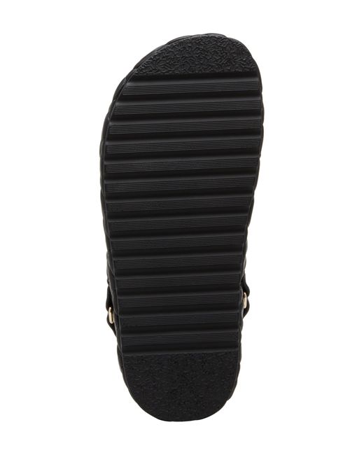 Steve Madden Black Bigmona Raffia Slingback Platform Sandal