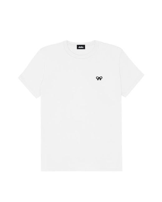 Alix White Bow Jersey Tee