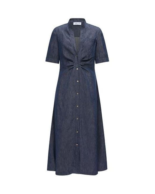Callas Milano Blue Noor Shirtdress Long