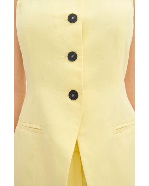 ALIGNE Yellow Leo Collarless Vest