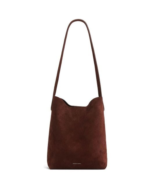 Mansur Gavriel Brown Small Everyday Cabas Suede Hobo Bag