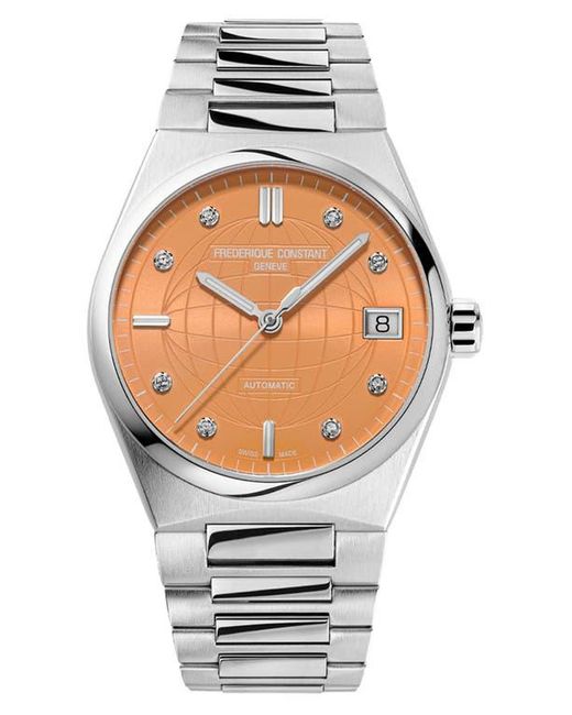 Frederique Constant Gray Highlife Diamond Automatic Bracelet Watch, 34Mm for men