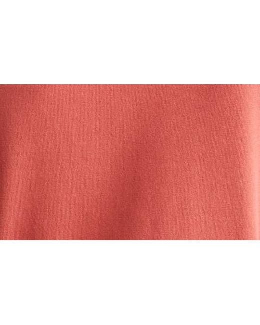 Lafayette 148 New York Red Mock Neck Short Sleeve Sweater