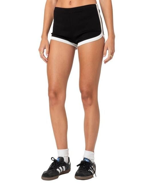 Edikted Black Elana Microshorts