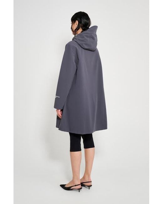 Stutterheim Blue Mosebacke Patch Matte Raincoat