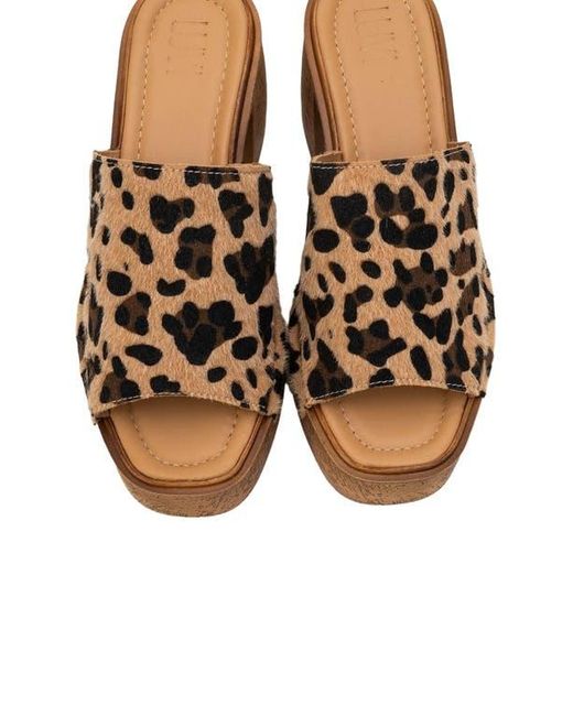 Forever & Always Shoes Brown Pull Leather Platform Mules