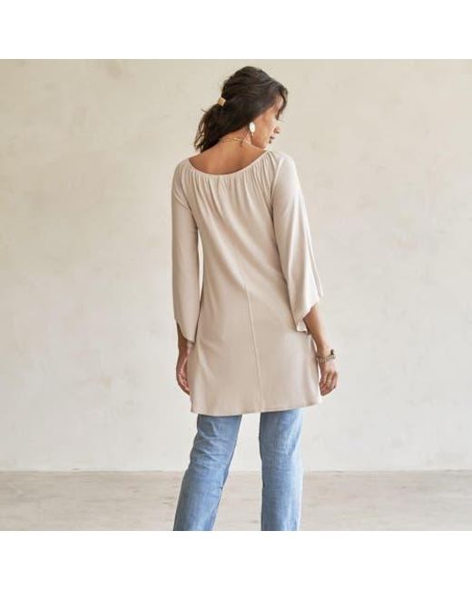 eavolu® Natural Peyto Raglan Flutter Tunic/Dress