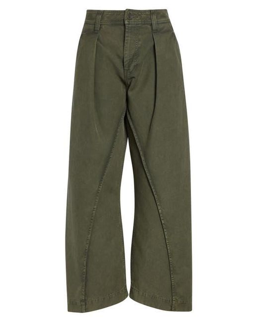 J.W. Anderson Green Twisted Seam Pleated Wide Leg Trousers