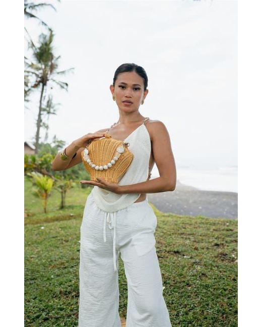 Jelavu Natural Shellie Shell Basket Bag