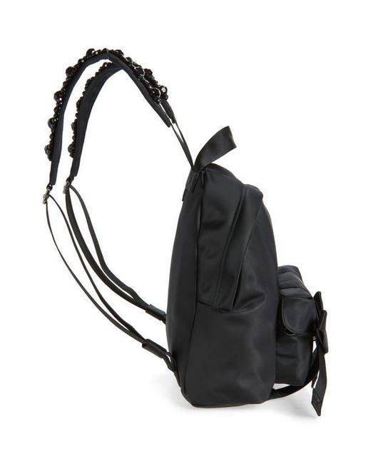 Simone Rocha Black Bow Front Backpack
