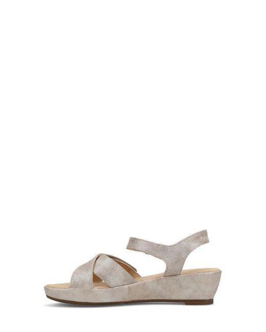 Vaneli Brown Endre Ankle Strap Platform Wedge Sandal