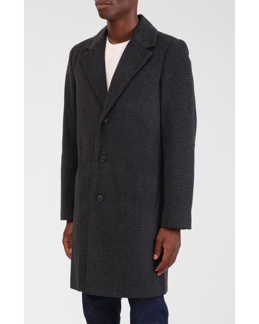 Bagatelle Black Houndstooth Topcoat for men
