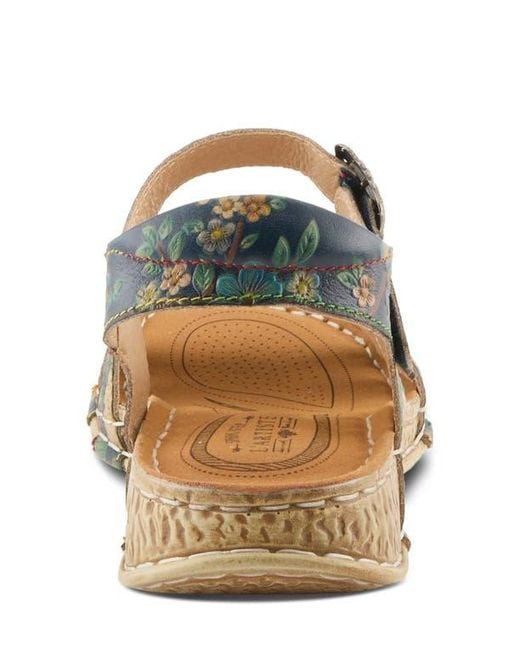 Spring Step Multicolor Off Center Sandal