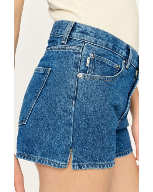 DL1961 Blue Zoie Mid Rise Relaxed Denim Shorts