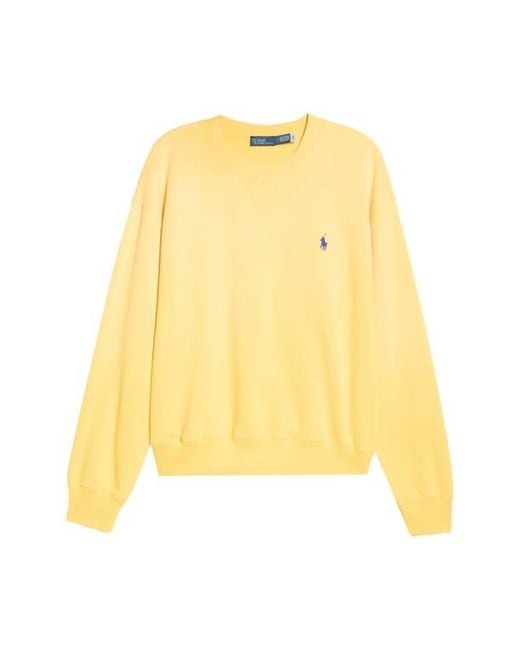 Polo Ralph Lauren Yellow Fleece Crewneck Sweatshirt