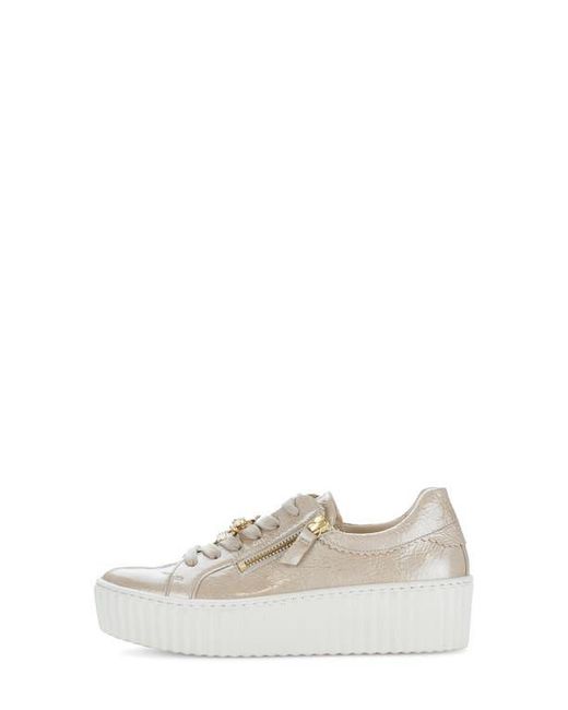 Gabor White Bee Platform Sneaker
