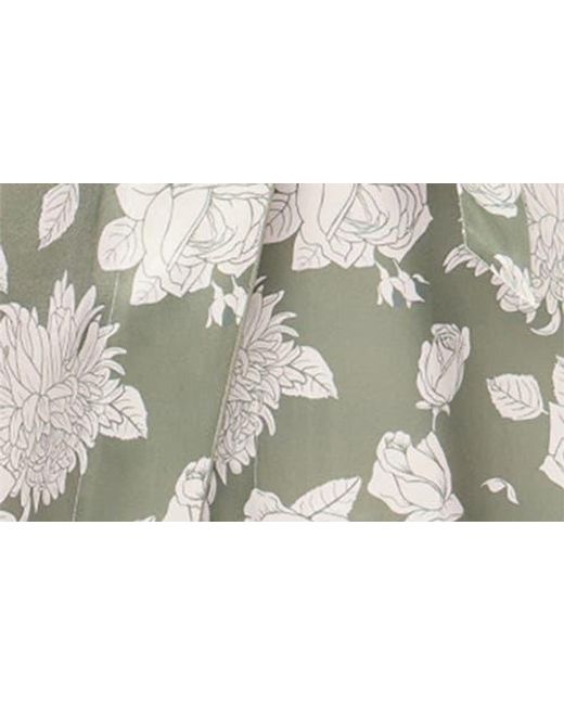 Petite Plume Natural Floral Mulberry Silk Robe
