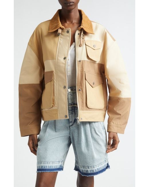 Isabel Marant Blue Risla Cotton Canvas Utility Jacket