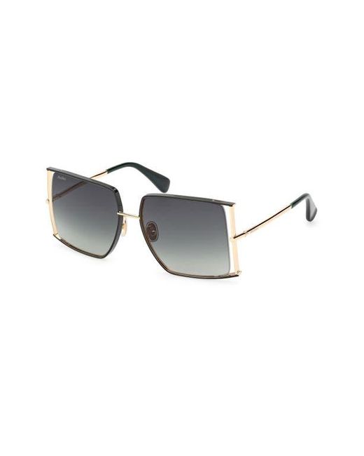 Max Mara Gray 68Mm Gradient Oversize Rectangular Sunglasses