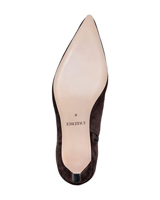 L'Agence Brown Lilly Pointed Toe Bootie