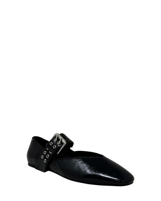 Shu Shop Black Buckle Flat