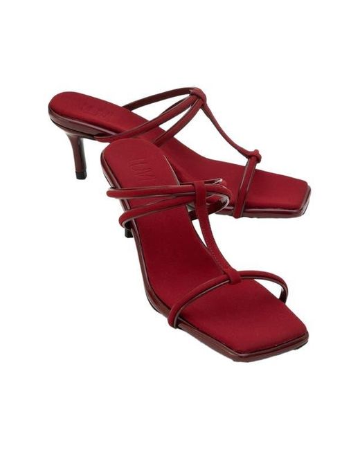 Prologue Shoes Red Mocha Strap Heel Sandal