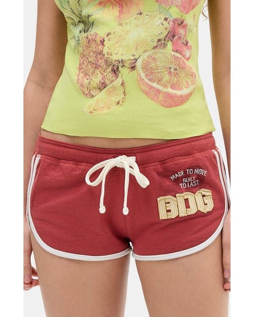 BDG Red Retro Microshorts