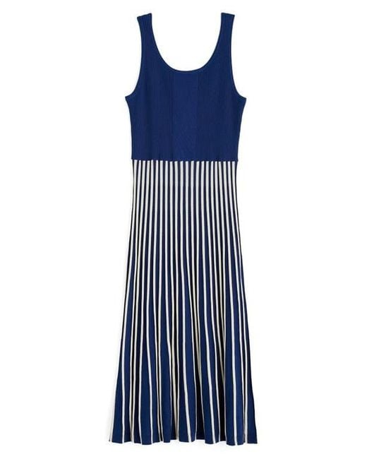 Seasalt Cornwall Blue Sunlight Summer Sleeveless Rib Sweater Dress