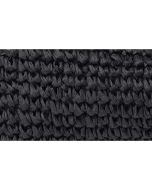 orYANY Black Raffia Triangle Shoulder Bag