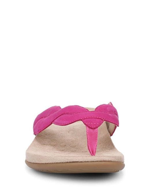Vionic Pink Bella Braid Flip Flop