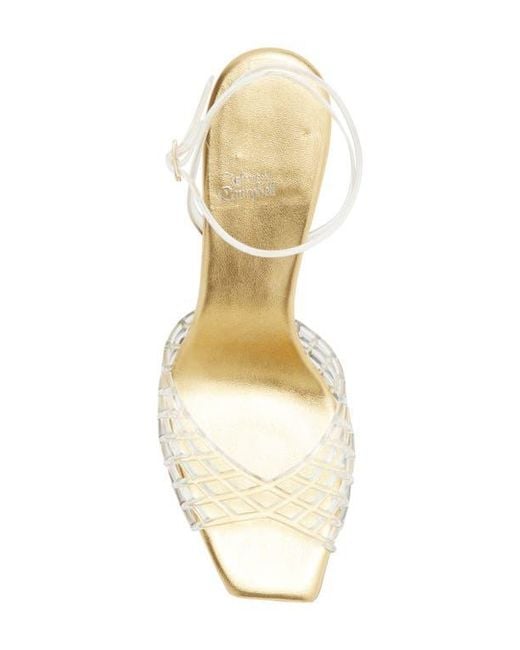 Jeffrey Campbell White Lattix Ankle Strap Jelly Sandal