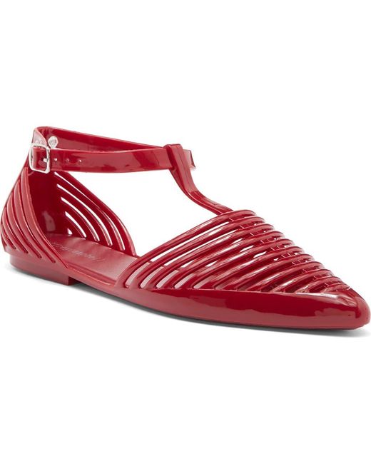 Jeffrey Campbell Red Squeaky Jelly Flat
