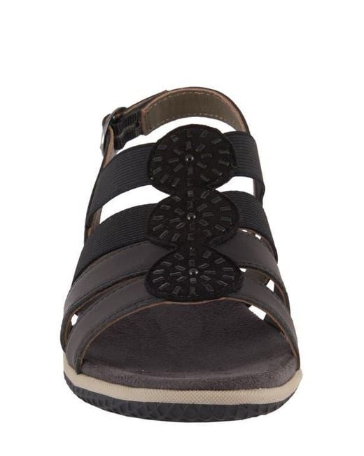 David Tate Black Quilt Slingback Sandal