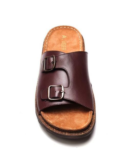 A. Veer Brown Havana Double Strap Sandal for men