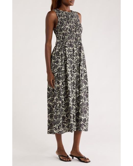 MELLODAY Multicolor Smocked Sleeveless Maxi Dress