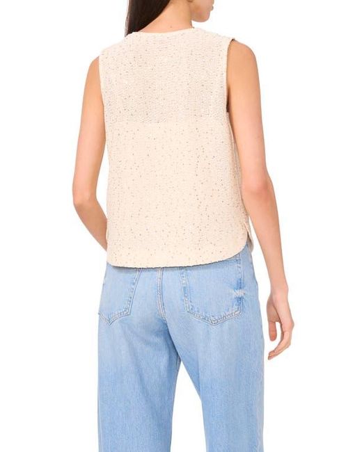 Vince Camuto Blue Sequin Sweater Tank