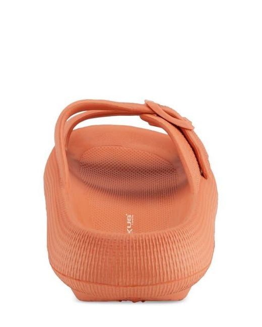 Flexus by Spring Step Orange Bubbles Waterproof Slide Sandal