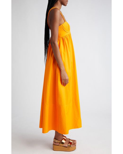 Farm Rio Orange Cotton Maxi Dress
