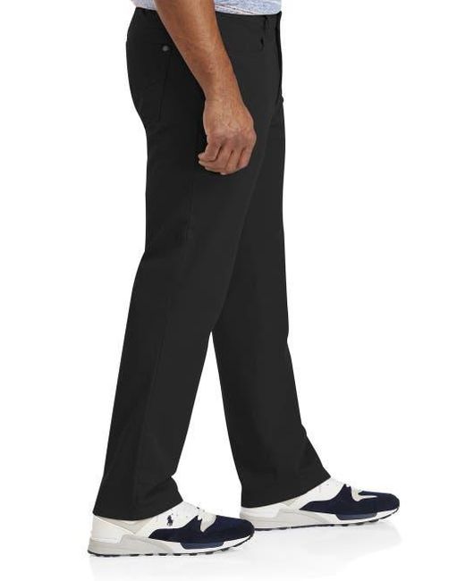 True Nation by DXL Black 5-Pocket Everyday Stretch Twill Pants for men