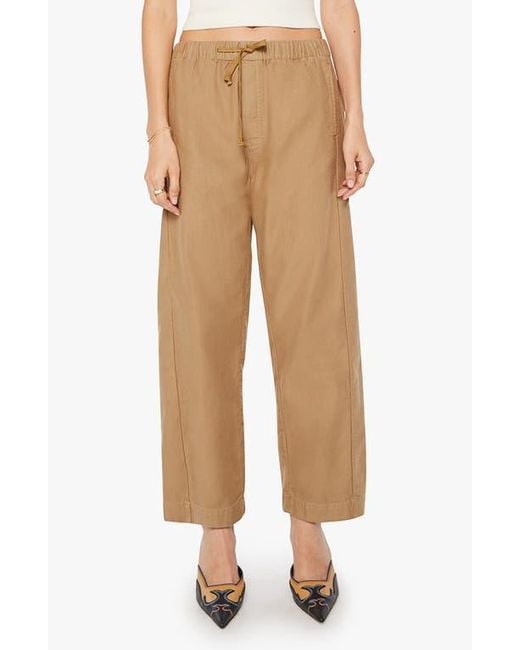 Mother Natural The Drawn Half Pipe Cotton Drawstring Pants