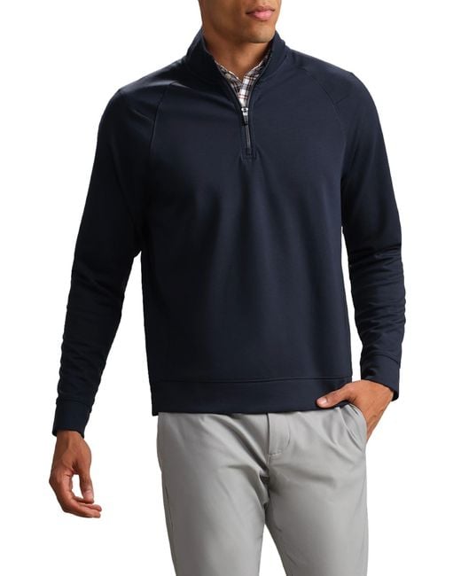 Rhone Black Dreamstate Quarter Zip Pullover for men
