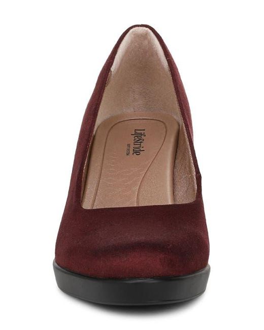 LifeStride Brown Elevate Platform Pump
