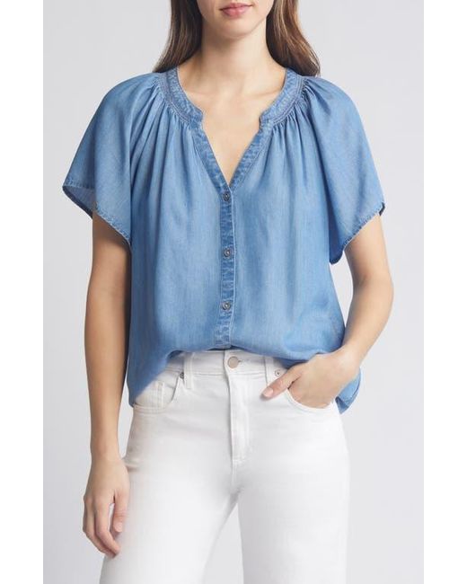 Beach Lunch Lounge Blue Lora Denim Top