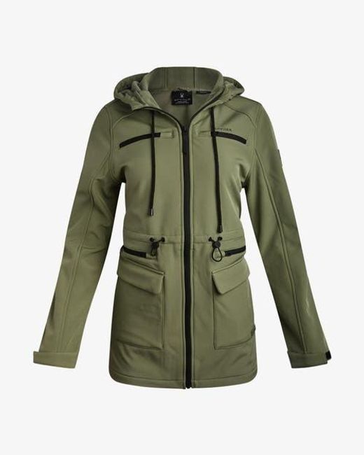 Spyder Green Long Softshell Jacket